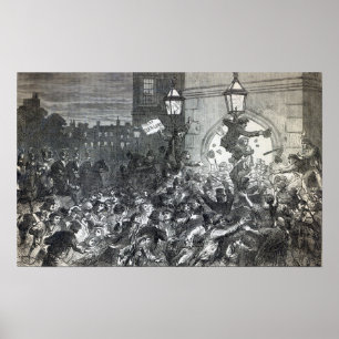 Bread Riot bij de ingang van het Parlement Poster