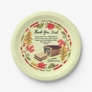 BREAD VAN LEVEN Happy Thanksgiving Christelijk Papieren Bordje