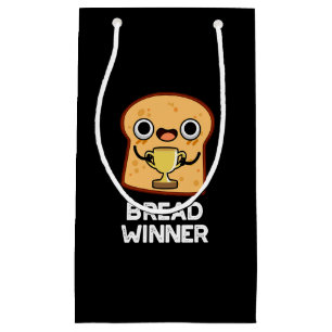 Bread Winner Funny Food Pun Dark BG Klein Cadeauzakje