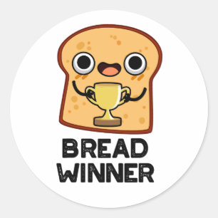Bread Winner Funny Food Pun Ronde Sticker