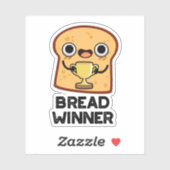 Bread Winner Funny Food Pun Sticker (Vel)