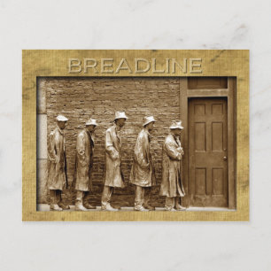 Breadline sculpture, FDR Memorial, DC Briefkaart