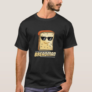 Breadman Comic Artwork voor een brood T-shirt