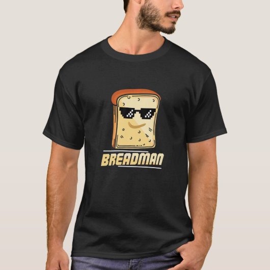 Breadman Comic Artwork voor een brood T-shirt (Voorkant)