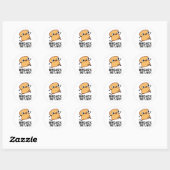 Bready set Go Funny Running Bread Pun Ronde Sticker (Vel)