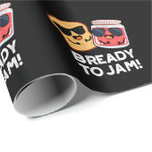Bready to Jam Funny Bread Jam Pun Dark BG Cadeaupapier (Rol Hoek)