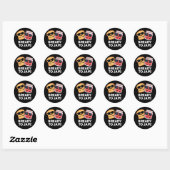 Bready to Jam Funny Bread Jam Pun Dark BG Ronde Sticker (Vel)