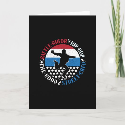 Break Dance Breakdancing Hip-Hop Jongen Kaart (Voorkant)