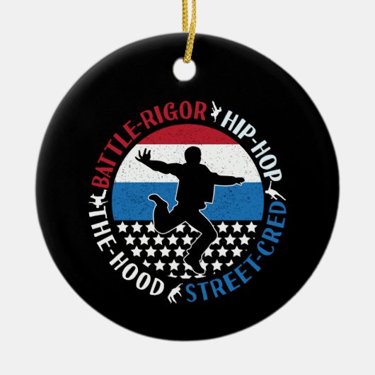 Break Dance Breakdancing Hip-Hop Jongen Keramisch Ornament (Voorkant)