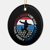 Break Dance Breakdancing Hip-Hop Jongen Keramisch Ornament (Links)