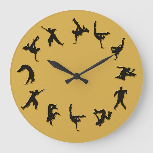 Break Dance Clock Grote Klok (Voorkant)