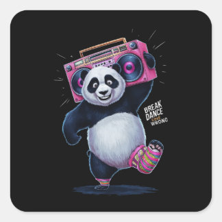 'BREAK DANCE' en 'GONE FOUT Vierkante Sticker