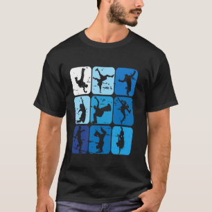 Break dance poses Hip Hop Retro  T-shirt
