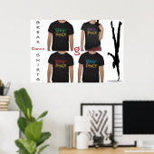 Break Dance Shirten Poster (Thuiskantoor)
