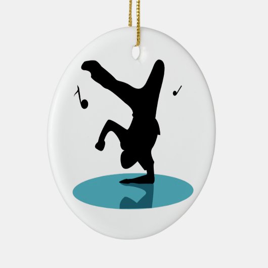 Break Dancer Keramisch Ornament (Rechts)