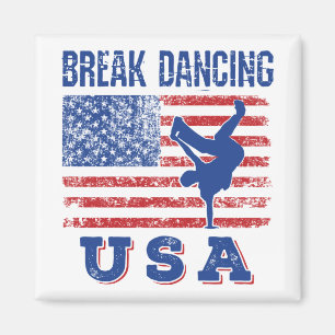 Break Dancing USA Magneet