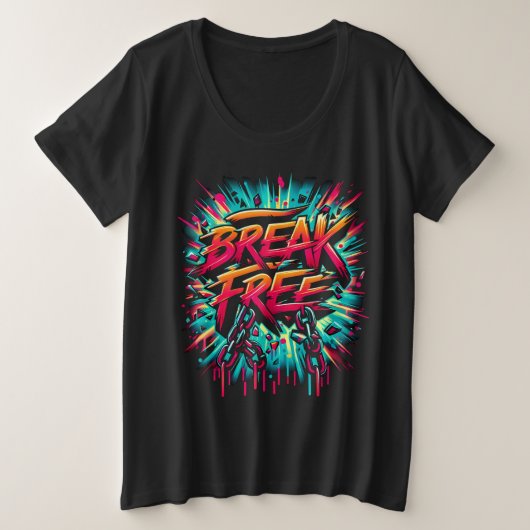 Break Free Peint sur Arrière - plan blanc (Design devant)