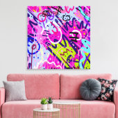 Break Out Star: Abstracte kunst Canvas Afdruk (Insitu (Woonkamer))