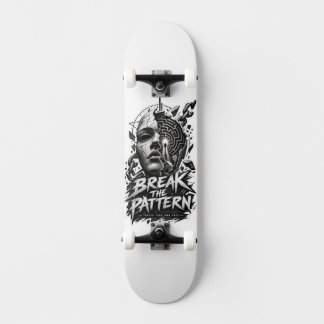 Break The Pattern Edgy Grafische Skateboard Deck |