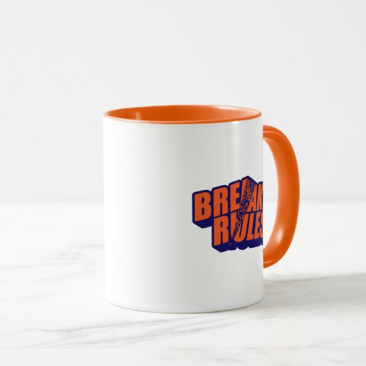 "Break The Rules" Edgy Rebel Quote Mok (Voorkant rechts)