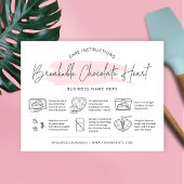 Breakable Chocolate Heart Care Instructies Bedankkaart