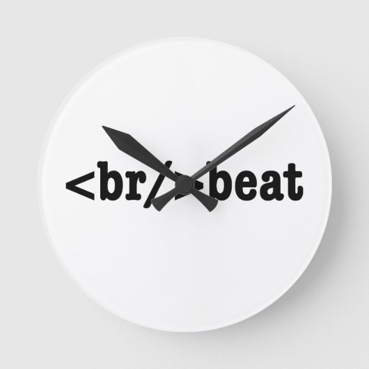 breakbeat de Code van HTML Ronde Klok (Voorkant)