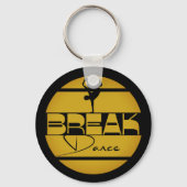 Breakdance geel zwart met danser sleutelhanger (Achterkant)
