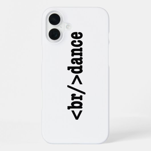 breakdance HTML-code iPhone Hoesje (Achterkant)