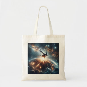 Breakdance ontmoet het universum tote bag