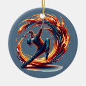 Breakdance straatbrand met stedelijke energie keramisch ornament (Voorkant)