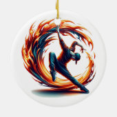 Breakdance straatbrand met stedelijke energie keramisch ornament (Achterkant)