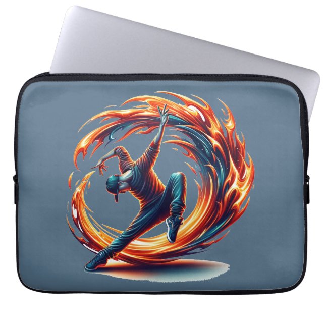 Breakdance straatbrand met stedelijke energie laptop sleeve (Voorkant)