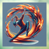 Breakdance straatbrand met stedelijke energie raamsticker (Vel 3)