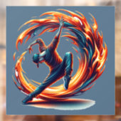 Breakdance straatbrand met stedelijke energie raamsticker (Vel 2)