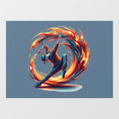 Breakdance straatbrand met stedelijke energie raamsticker (Vel)