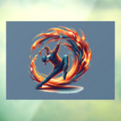 Breakdance straatbrand met stedelijke energie raamsticker (Vel 3)