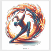 Breakdance straatbrand met stedelijke energie sticker (Vel)