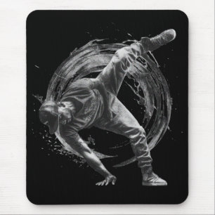 Breakdance Urban Style Monochrome Motion Art Muismat