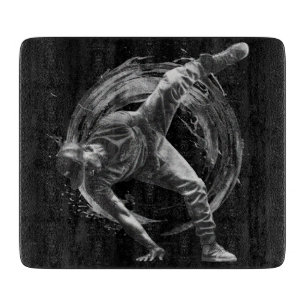Breakdance Urban Style Monochrome Motion Art Snijplank