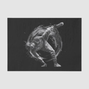 Breakdance Urban Style Monochrome Motion Art Tissuepapier