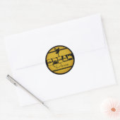 Breakdancer Break dance yellow Ronde Sticker (Envelop)