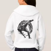 Breakdancer in actie, in inktspatterstijl (Achterkant)