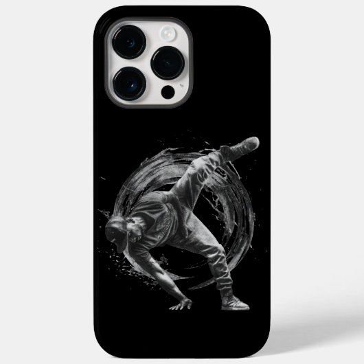 Breakdancer in actie, in inktspatterstijl Case-Mate iPhone case (Achterkant)