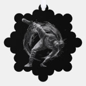 Breakdancer in actie, in inktspatterstijl ornament kaart (Achterkant)