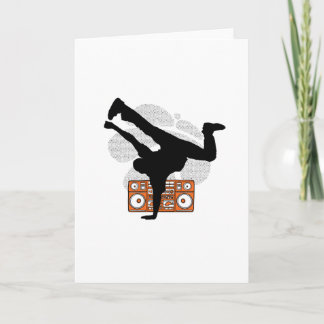 BREAKDANCER SILHOUETTE KAART
