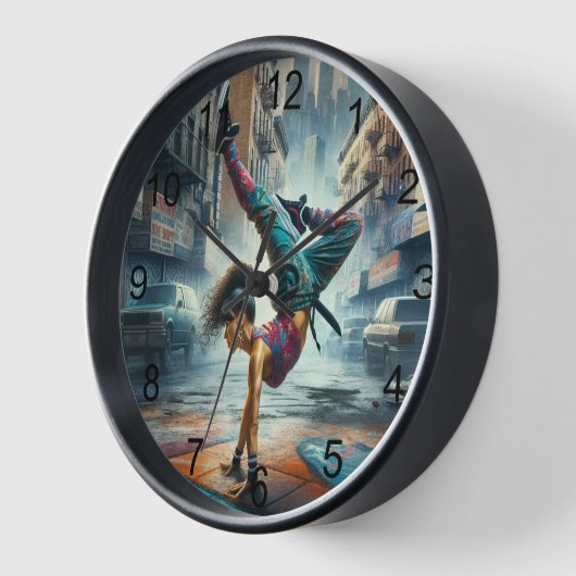 Breakdancer Vrouwen in actie New York silhouet (Hoek)