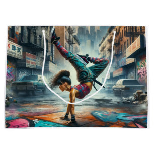 Breakdancer Vrouwen in actie New York silhouet Groot Cadeauzakje