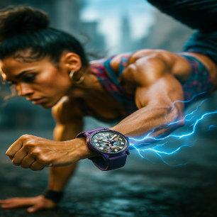 Breakdancer Vrouwen in actie New York silhouet Horloge