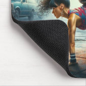 Breakdancer Vrouwen in actie New York silhouet Muismat (Hoek)