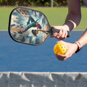 Breakdancer Vrouwen in actie New York silhouet Pickleball Paddle